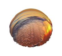 Gorro de ducha reutilizable para mujer, impermeable, doble capa, hermoso amanecer tropical en la playa, gorro de ducha para mujer, spa, salón, tamaño grande para todas las longitudes de cabello