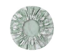 Gorro de ducha reutilizable, tela de satén de imitación, envoltura impermeable de doble capa para el cabello para mujeres, baño, natación, spa, viajes, elástico ajustable, para salón en casa