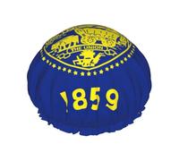 Gorro de ducha suave con estampado de la bandera del estado de Oregon para mujeres y hombres, gorro reutilizable ligero y gorro de baño