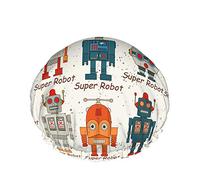 Gorro de ducha Super Robot, gorro de baño repelente al agua, poliéster elástico duradero reutilizable para hombres y mujeres, 4,3x10,6 pulgadas