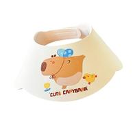 Gorro de ducha, visera de baño con patrón de Capybara, 12.99 x 12.6 pulgadas, portátil y ligero, a prueba de salpicaduras, suministros de baño para niños para protección de ojos, nariz y cuello