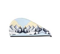 Gorro de ducha White Snowy Mountains: buen rendimiento de absorción de agua y es adecuado para hadas con todo tipo de tipos de cabello
