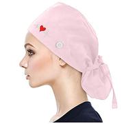 Gorro de Enfermera Para Pelo Largo Con Botón - Ajustable Para Quirófano y Cocina - Pack Desechable Para Mujer