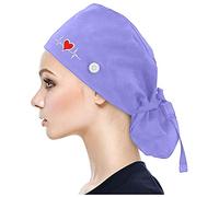 Gorro de Enfermera Para Pelo Largo Con Botón - Ajustable Para Quirófano y Cocina - Pack Desechable Para Mujer