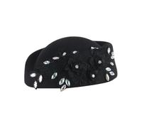 Gorro de esquí para niños de 3 años, para mujeres, sombreros pastilleros con flores, fascinadores, gorras de té, gorro de skate, Le Noir, Talla única