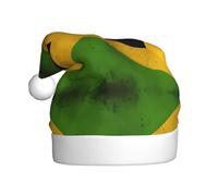 Gorro de felpa para adultos, diseño de bandera antigua de Jamaica, suave y agradable al tacto, no apretado, adecuado para uso navideño. Negro