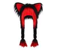 Gorro de felpa para gato, disfraz de cosplay, gorro de animal con tela suave, accesorio de invierno con orejas lindas, colección de sombreros de cosplay, gorro para adultos, mujeres, niños, amigos