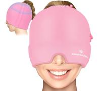 Gorro de gel para aliviar el dolor de cabeza y migraña, ajustable con cordón para todas las cabezas, gorra de alivio de la migraña de compresión fría para tensión, estrés, seno, ojos hinchados,