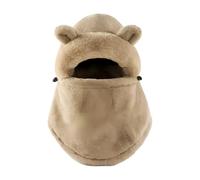 Gorro De Invierno - Bufanda A Prueba De Viento De Felpa De Dibujos Animados, Diseño Ajustable 4 En 1, Tela Gruesa Cálida Con Orejeras Máscara Para El Cuello | Gorro De Invierno Para Interior Ext