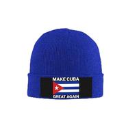 Gorro de Invierno cálido Tejido con la Frase Hagamos Que Cuba vuelva a ser Grande