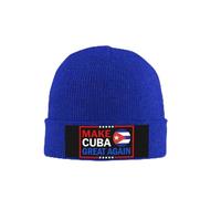 Gorro de Invierno cálido Tejido con la Frase Hagamos Que Cuba vuelva a ser Grande