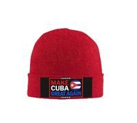 Gorro de Invierno cálido Tejido con la Frase Hagamos Que Cuba vuelva a ser Grande
