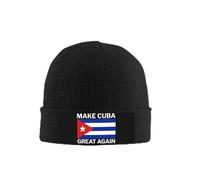 Gorro de Invierno cálido Tejido con la Frase Hagamos Que Cuba vuelva a ser Grande