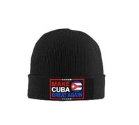 Gorro de Invierno cálido Tejido con la Frase Hagamos Que Cuba vuelva a ser Grande