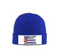 Gorro de Invierno cálido Tejido con la Frase Hagamos Que Cuba vuelva a ser Grande