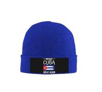 Gorro de Invierno cálido Tejido con la Frase Hagamos Que Cuba vuelva a ser Grande