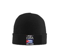 Gorro de Invierno cálido Tejido con la Frase Hagamos Que Cuba vuelva a ser Grande