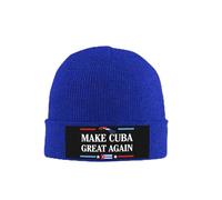 Gorro de Invierno cálido Tejido con la Frase Hagamos Que Cuba vuelva a ser Grande