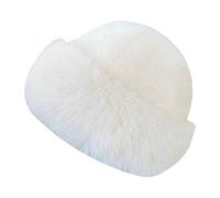 Gorro de Invierno de Piel Sintética para Mujer, Estilo, Ideal para Actividades en La Nieve, Blanco, universal