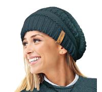 Gorro de Invierno de Punto Holgado cálido para Mujer con Gorro de esquí con Forro térmico de Terciopelo Supersuave