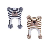 Gorro de invierno for bebés y niños pequeños, gorro de punto cálido con orejeras y forro polar for bebés, niños y niñas(C,1-2Y)