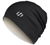 Gorro de invierno HASAGEI para correr, gorro de cráneo, gorro de forro para casco térmico, Negro, Talla única