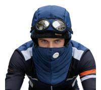 Gorro de Invierno para Hombre,Gorro Grueso y Cálido de Cobertura Total,con Gafas y Protección Antiviento | para Deportes Exteriores, Equitación, Camping, Ciclismo, Snowboard y Senderismo
