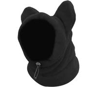 Gorro de invierno para mascotas, funda de forro polar resistente al viento, ajustable, silenciosa, orejeras con capucha para pasear animales pequeños (S)