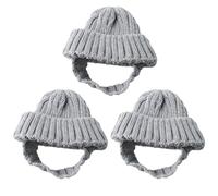 Gorro de invierno para mascotas para animales pequeños, gorro de punto suave, ideal para sesiones de fotos y calidez, gorro de punto cálido, fácil de lavar a máquina, para otoño, perro, rojo