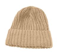 Gorro de invierno para mujer, holgado, de punto trenzado, cálido, grueso, para clima frío, para jóvenes, invierno, caqui, Talla única