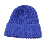 Gorro de invierno para mujer, holgado, de punto trenzado, cálido, grueso, para clima frío, para jóvenes, invierno, azul, Talla única