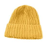 Gorro de invierno para mujer, holgado, de punto trenzado, cálido, grueso, para clima frío, para jóvenes, invierno, amarillo, Talla única