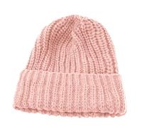 Gorro de invierno para mujer, holgado, de punto trenzado, cálido, grueso, para clima frío, para jóvenes, invierno, rosa, Talla única