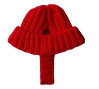 Gorro de invierno para perro con agujeros para orejas de tejido suave y de punto - Protector de banda de invierno para animales de compañía - para cachorros de pequeña raza, disfraz de fiesta de