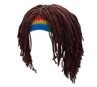 Gorro de invierno, pelucas rastas para barba, gorras de ganchillo, gorras de Halloween, tejidos con rastas, pelucas rastas para barba hecha a mano, ganchillo de invierno con rastas