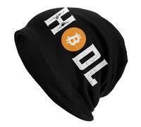 Gorro de Invierno Unisex HODL Bitcoin BTC Bonnet Hat Blockchain Tejido Gorro de Esquí Skullies Gorros Gorro Hombre Mujer Cálido Adulto Doble Uso Regalos de Gorra