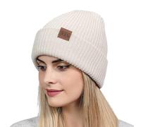 Gorro de Invierno Unisex, Sombrero de Punto Elástico, Beanie Hat para Hombres y Mujeres, (Beig)
