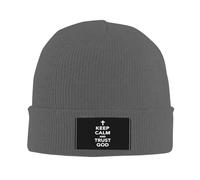 Gorro de Lana Estilo Hip-Hop Suave para Correr, Ideal para Hombres y Mujeres. Regalos con el Lema Keep Calm and Trust God (Mantén la Calma y confía en Dios).