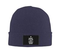 Gorro de Lana Estilo Hip-Hop Suave para Correr, Ideal para Hombres y Mujeres. Regalos con el Lema Keep Calm and Trust God (Mantén la Calma y confía en Dios).