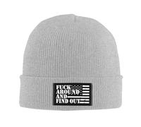 Gorro de Lana Fuck-Around-Find-out-Gifts para Mujer, Gorro de Invierno con Vuelta, Gorro de Lana de Punto, Gorro de esquí cálido