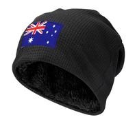 Gorro De Lana Hombre y Mujer con Diseño De Australia Bandera Suave Cálido y Elástico para Invierno Ideal para Fans y Uso Diario Talla Única 56 cm