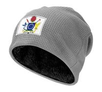 Gorro De Lana Hombre y Mujer con Diseño De Cook Islands Emblema Nacional Suave Cálido y Elástico para Invierno Ideal para Fans y Uso Diario Talla Única 56 cm