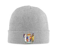 Gorro De Lana Hombre Y Mujer con Diseño De Newzealand Emblema Nacional Suave Cálido Y Elástico Ideal para Invierno Talla Única 36Cm Fans Y Patriotas