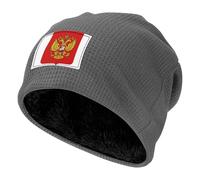 Gorro De Lana Hombre y Mujer con Diseño De Russia Emblema Nacional Suave Cálido y Elástico para Invierno Ideal para Fans y Ocasiones Especiales Talla Única 56 cm