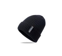 Gorro de lana merino 30% para hombre, gorro de punto de invierno para mujer, gorro grueso y cálido con
