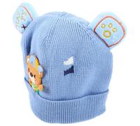 Gorro de Lana Tejido para Niño Niña, Cálido y Cortaviento, Azul | Punto Suave, Diseño Simple y Chic, para Otoño E Invierno, Adecuado para Fotos y Uso Diario