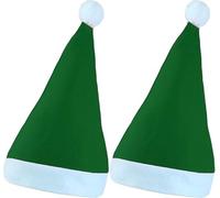 Gorro de los elfos de Papá Noel, color verde, tamaño 2 unidades