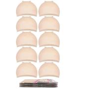 Gorro de malla para pelucas, Gorro de peluca unisex Multicolor Nylon Elástico Transpirable Invisible 4/10 piezas for pelucas de encaje(Beige 10Pcs)