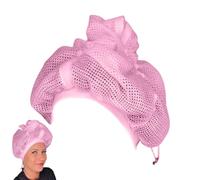 Gorro de malla para secar el cabello rizado, gorro de malla ajustable, reutilizable, de secado rápido, con cordón para cabello largo, corto, cabello liso, cabello rizado
