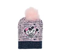 Gorro de Minnie Mouse para niña | Rosa y Azul | Gorro de invierno | Talla 52 y 54 | Gorro de punto | Regalos para Niñas | Gorro de pompón para niña, Rosa., 54